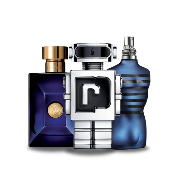 Combo de 3 Perfumes Versace DYLAN BLUE, Paco Rabanne PHANTOM e Jean Paul Gaultier ULTRA MALE 100ml